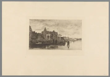 Udsigt over Amsterdam med toppen af ​​Schreierstoren Le Schreierstoren (original titel) Jacob Maris. Tolv landskaber (serietitel)