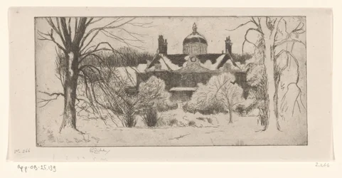 Huis ten Bosch i sneen La Maison du Bois, La Haye (original titel)