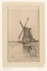 Vindmølle i landskab Mon Moulin (original titel)