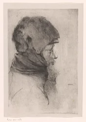 Hovedet af en gammel mand, i profil Old Mendiant (original titel)