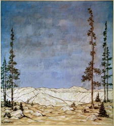 Bjerglandskab, (vinterlandskab)