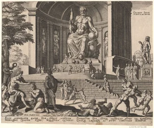 Statuen af Jupiter ved Olympia fra serien Verdens ottende vidundere efter Maarten van Heemskerck, 1572