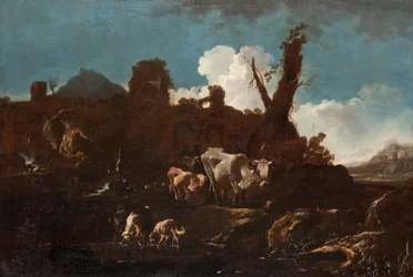 Kvæg i et italiensk landskab