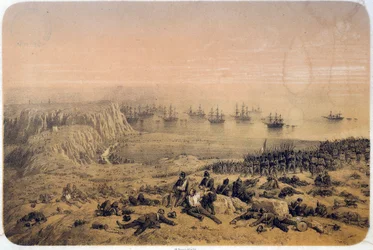 Krimkrigen (1853-1856): Slaget ved Alma den 09/20/1854. Illustration