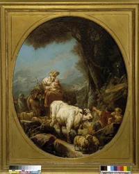 Fårefold (olie på lærred)