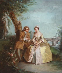 Conversation Piece, or Lovers in a Park, ca. 1727 (olie på lærred)