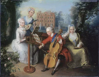 Gruppeportræt af børn af kong George II af England