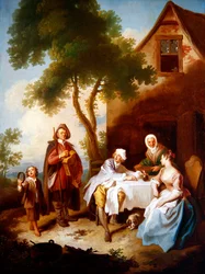 The Visit of the Minstrel (olie på lærred)