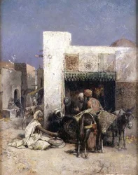 arabere uden for et hus