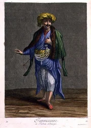 Janitshar, iført en almindelig turban