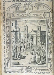 Plade med statutter for Maltas orden "Statuta Hospitalis Hervsalem"" (procession), af Philippe Thomassin, slutningen af det 16. århundrede