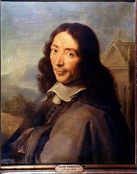 Portræt af Claude Perrault (olie på lærred)