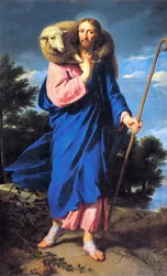 Good Shepherd, af Philippe de Champaigne (1602-1674), olie på lærred