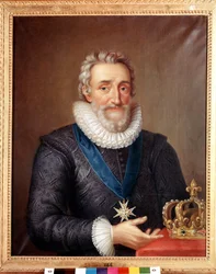 Portræt af Henrik 4. (1553-1610), konge af Frankrig. Maleri af Philippe de Champaigne. Nationalmuseet i Stockholm