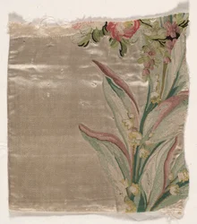 Coverlet Fragment, ca. 1760-1770.