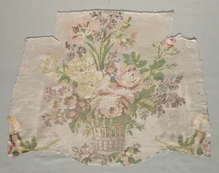 Silkefragment, del af panel kaldet Le panier fleuri, 1770.