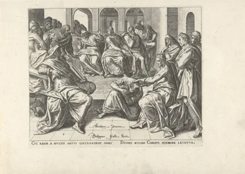Kristus helbreder en forkrøblet kvinde Seks scener med Kristus og kvinder fra evangelierne (serietitel)