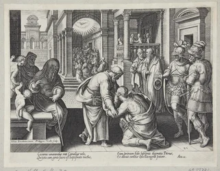 Cornelius knæler foran Sankt Peter