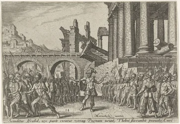 Israels folk delte sig mellem Tibni og Omri The Days of Doom of the Jewish People (serietitel)