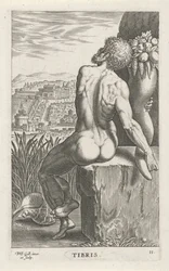 Riviergod Tiber Stammer (titel på objekt) Rivier- en zeegoden (serietitel) Elegante portrætter af de marine halvguder og Amnicus-sælerne (serietitel)