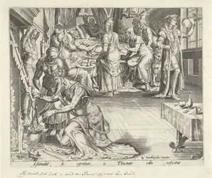 Tamar laver mad til Amnon Historien om Tamar og Amnon (serietitel)