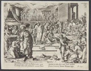 Apostlene døber i Jerusalem