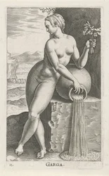 Waternimf Hjælp Garga (titel på objekt) Stroom - en vandnymfe (serietitel) Nympharum oceanitidum, Ephydridum potamidum naiadum (serietitel)