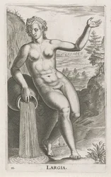 Vandnymfe Largia Largia (titel på objekt) Stroom- en waternimfen (serietitel) Oceanitid-nymfer, epihidrid potamidus naiads (serietitel)