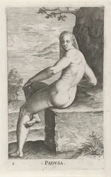Vandnymfen Padusa Padvsa (titel på objekt) Stroom en waternimfen (serietitel) Oceanitid-nymfer, epihidrid potamidus naiads (serietitel)