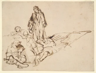Studie af Kristus og de sovende apostle