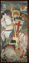 St. George Slaying The Dragon, With Una Praying In Background, 1904 (broderi) (se også 141949 & 51)