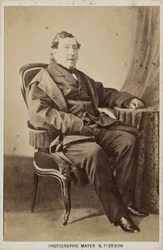 Portræt af komponisten Gioachino Antonio Rossini 1792-1868, ca 1860.