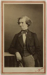 Portræt af komponisten Hector Berlioz 1803-1869, ca 1860.