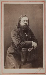 Portræt af digteren Théophile Gautier 1811-1872, 1872.