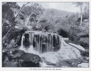 The Weeping Rock, Wentworth Falls, Blue Mountains (s/h foto)