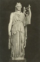 Apollo Barberini, antik romersk skulptur i samlingen af Glyptothek, München, Tyskland (s/h foto)