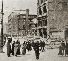 Dublin efter påskeoprøret, april 1916 (s/h foto)