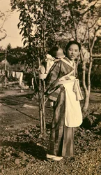 Japansk mor og baby