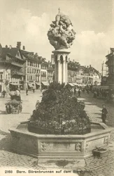 Bern, Schweiz, Barenbrunnen Auf Dem Barenplatz (s/h-foto)