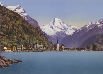 Fluelen og Bristenstock 3074m (farvefoto)