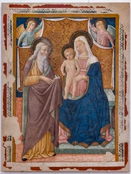 Madonna med Jesusbarnet og St. Simeon, anden halvdel af det XV århundrede (fresko)
