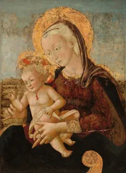 Madonna og barn, ca. 1475 (tempera på panel overført til lærred)