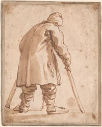 Karikatur af en mand, der siges at være Pietro da Cortona