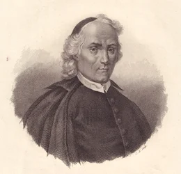 Portræt af den italienske presbyterianer og historiker Ludovico Antonio Muratori (1672-1750), kobberstik
