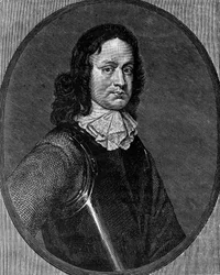 Portræt af John Hampden (cirka 1595-1643), engelsk politiker, gravering