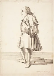 Abbed Antonio Niccolini, ca. 1725 (tegning med pen og blæk)