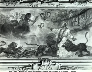 Den hellige Ignatius af Antiokias martyrdød i Colosseum