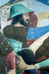 Detalje fra The Legend of the True Cross, der viser slaget ved Heraclius I af Byzans mod Chosroes II, af Piero della Francesca