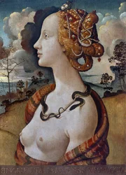 Portræt af Simonetta Vespucci som Kleopatra (1453-1476)