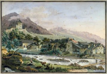 Tavel Village med Le Châtelard Slot